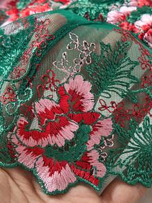 1套2件組女性萬聖節服裝，皇家藍透視蕾絲內衣套裝，適合浪漫約會與特殊場合 - 綠色 - 查看 7