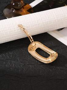 1pc Minimalist Vintage Half-Up Solid Color Geometric Alloy Spring Hair Clip - Multicolor - View 6