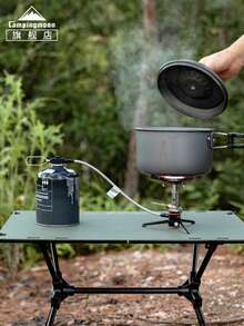 CAMPINGMOON Adaptor Tabung Perpanjangan Kompor Kemah Katup Perpanjangan Kompor Terintegrasi Luar Ruangan Model Ketinggian Tinggi Braket Lipat Tabung Perpanjangan Dengan Adaptor Regulator Tekanan Aksesori Kepala Kompor Terpisah BKZ23-LOD - A - View 3