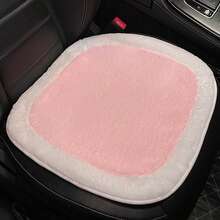 1pc Pink Long Plush Cute Universal Car Seat Cushion, Warm Anti-Slip Comfortable Car Seat Protector, Also Can Be Used As Chair Pad - A - View 13