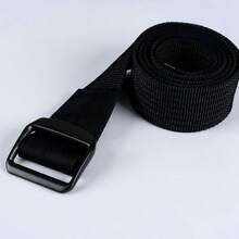 1pc Solid Color Casual Vintage Street Workplace Polyester (Polyester) Men's Belt All Season Woven - Black - View 7