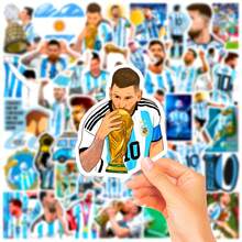 FIFA 50張梅西足球貼紙，阿根廷10號球衣、獎盃、慶祝與球員圖案，適用於剪貼簿、日記本與足球迷 - 多色2 - 查看 2