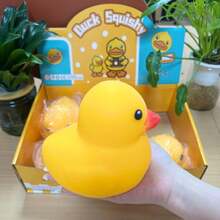 1個大鴨子壓力緩解捏捏樂，快速回彈可變形，適合節日、生日禮物、萬聖節、感恩節、聖誕節、勞動節、開學季、派對禮物，酥脆捏感奶油捏捏、可擠壓雪球球、捏捏壓力玩具、餃子捏捏，女孩玩具、軍隊風格、學校用品、萬聖節裝飾 - 彩色 - 查看 3