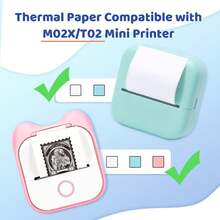 53mm X 3.5m Orange/Rose Red/Green/Purple Adhesive Thermal Sticker Paper 3 Rolls, Mini Thermal Printer Paper, For Notes, List, Stickers, Printing Black & White Photos - View 4