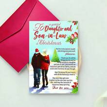 A Set Of Exquisite Christmas Cards And Envelopes, Perfect For Gifting To Father, Mother, Daughter, Son Or Friends. This Is An Excellent Choice For Celebrating Christmas And Sending Holiday Greetings, A Unique Christmas Gift Y7JW. - Sets - View 4