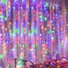 USB Warm White LED Curtain Lights, Multi-Strand Hanging Design, 8 Adjustable Lighting Modes, Plug And Play, Suitable For Bedroom Decoration, Window Display, Wedding Backdrop, Birthday Party And Holiday Indoor Home Atmosphere - USB Curtain Lights - View 5