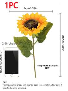 10pcs/5pcs/1pc Artificial Sunflower, Perfect For Home Decor, Wedding, Party, Centerpiece, Bridal Bouquet, Table Arrangement, Wreath And Spring/Summer DIY Crafts. Summer, Autumn Wedding, Thanksgiving Decorations. Home And Party Decor - Multicolor - View 8