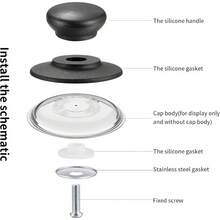 5‑Pack Replacement Knobs For Pot Lids, Supplied With Mounting Screws, Spare Fitting Parts For Cookware Lid Renovation - View 3