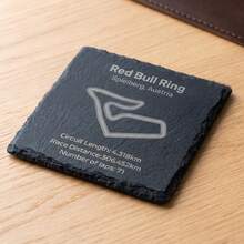 1pc 10cm*10cm Natural Stone Racing Track Coaster, 8 Track Designs, Laser Engraved Track Map Stone Drink Coaster, Heat Resistant Non-Slip Square Coaster, Racing Decoration, Racing Fan Gift, Car Enthusiast Gift, Birthday Christmas Gift - Black - View 27