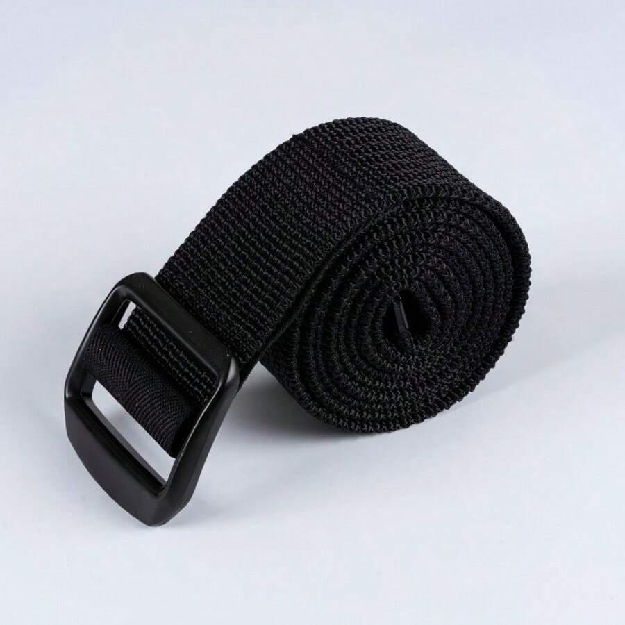 1pc Solid Color Casual Vintage Street Workplace Polyester (Polyester) Men's Belt All Season Woven - Black - View 1