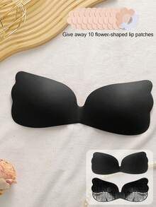 1pc Invisible Push-Up Bra, Strapless Self-Adhesive Design, Suitable For Bikini And Strapless Evening Dress - Multicolor - View 10