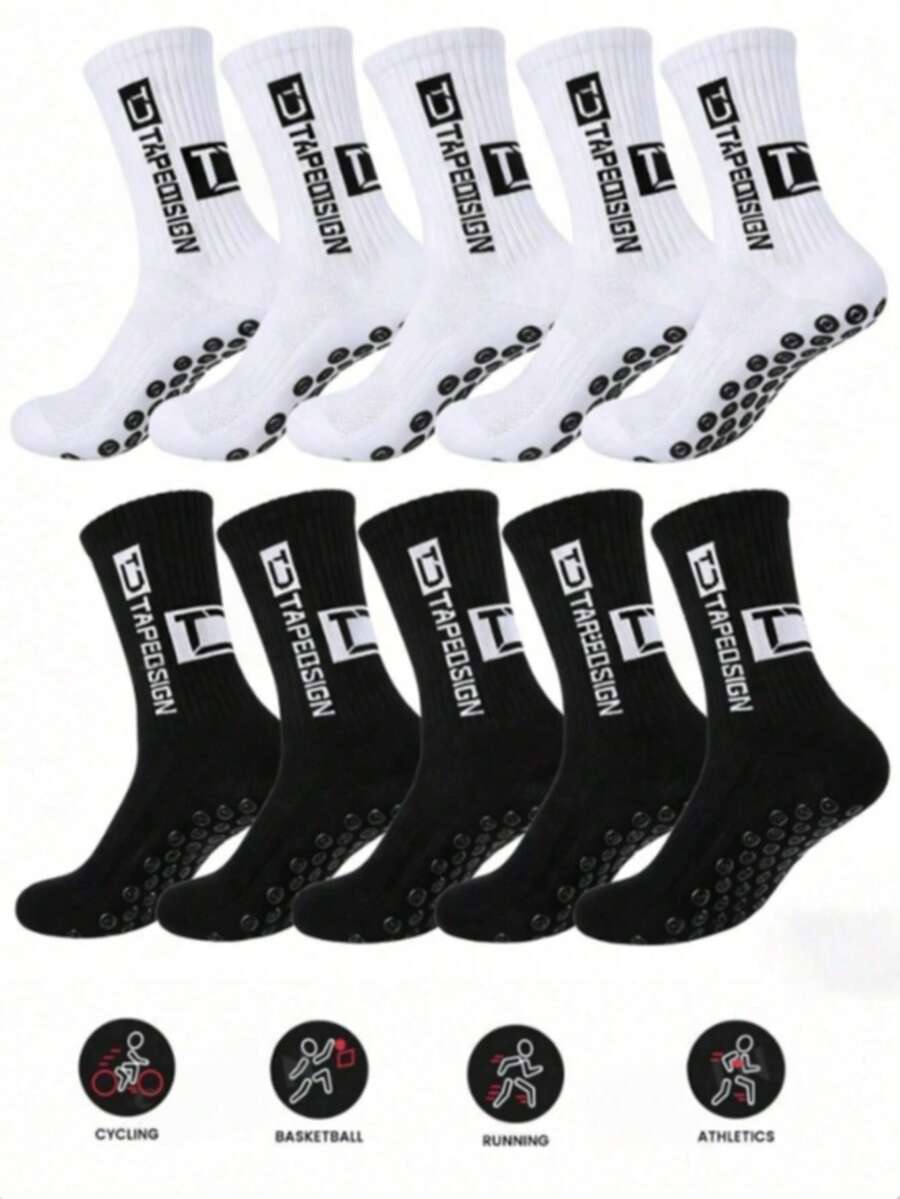 1/2/3/4/6/10/15/Pairs/Men's Non-Slip Rubber Sole Football Socks Sports Socks - Multicolor - View 1