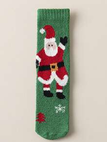 1/3/5 Pairs Christmas Socks Mid-Calf Thickened Coral Fleece Socks For Men And Women, Christmas Gift Socks, Winter Sleep Floor Socks, Couple Socks - Multicolor - View 6