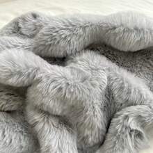 Faux Rabbit Fur Fitted Sheet Set 3 Pieces, Includes 1 Fitted Sheet And 2 Pillowcases, Fitted Sheet Set 3 Pieces, Warm And Comfortable, Soft And Skin-Friendly, Suitable For Autumn And Winter, Applicable For Home Bedroom, Guest Room, Student Dormitory - Grey - View 7
