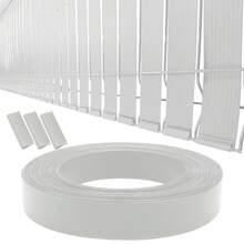 - White View Blocking Privacy Tape Weave W/Bracket For Chain Link Fence 75m/250 Ft Roll UV Resistant - White - View 2