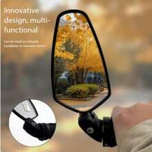 1 Pair Multi-Function Bicycle Handlebar End Mirrors 360° Rotatable Adjustable High-Definition Rearview Mirrors Universal For Road Bike Motorcycle Bicycle - Multicolor - View 4