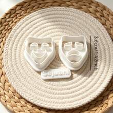 3Pcs Drama Theater Mask Clay Cutters DIY Handmade Earring Jewelry Making Craft Molds Supplies - 3-pack - View 8