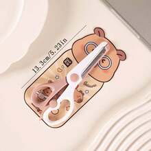 1pc Children's Straight Scissors, Kids Stationery Scissors With Plastic Handle, Tip, Right-Handed, For Classroom, School And Home Use - Multi-color S - View 3