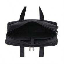 1pc Men's Business Travel Bag, Vintage Crossbody Handbag Design, Large Capacity Shoulder Bag, Zipper Closure Adjustable, Commute Shopping Daily Multi-Functional - Black - View 11
