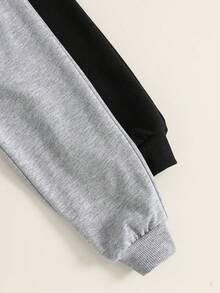 Tween Boy Casual Bowknot Decor Cuffed Sweatpants - Multicolor - View 5