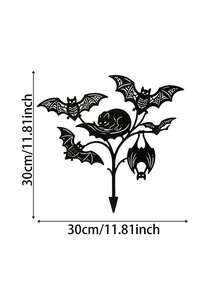 萬聖節花園插飾，適用於萬聖節、戶外庭院裝飾與派對裝飾，鮮豔色彩，防鏽耐用，非常適合花園與庭院使用 - A - 查看 3