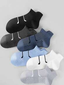 1/6/12 Pairs Men's Sports Socks Thin Breathable Plus Size Outdoor Fitness Running Training High Elasticity Compression Socks, Men's Boat Socks Short Socks Summer Socks, Suitable For All Seasons - Multicolor - View 10