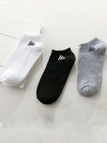1/5/10/15/20/30 Pairs Unisex Sports Socks, White/Black/Grey Short Socks, Invisible Socks, Minimalist Fashion, Suitable For Daily Casual Wear (Random Style And Color) - Multicolor - View 5