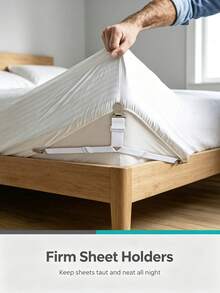 8pcs Elastic Bed Sheet Straps, Adjustable Triangle Bed Sheet Holder Clips, Keep Sheets Flat Non‑Slip, For Mattress Covers, Perfect For Halloween, Christmas, Back‑To‑School Dorm Bedroom, Stop Sheets Shifting & Wrinkling[4/1pc] - Multicolor - View 9
