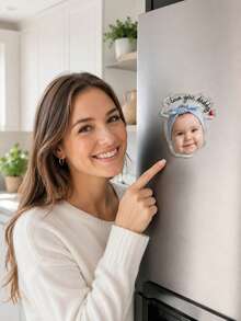 Customized Fridge Magnets, Personalized Acrylic Shaped Fridge Magnets With Photo Pet Portrait, Waterproof Fridge Magnets, Home Decor - Multicolor - View 5