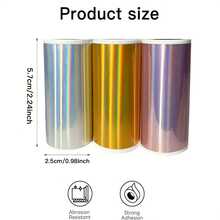 3入 T02 貼紙紙 幻彩銀/金/紫/青 50mm x 3.5m 3捲 | 相容 T02/M02/Q02E/T02 Pro/M02X Mini 印表機 迷你貼紙印表機 熱感紙 用於手帳 照片 文字 學習筆記 - 查看 8