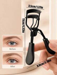 2/1pc Portable Eyelash Curler, Black Eyelash Curler, Curl And Set, No Damage To Eyelashes, Lift Eyelashes - Multicolor - View 7