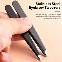 2/4 Stücke Edelstahl Augenbrauen Pinzetten, Präzisions Schrägspitze Pinzette zum Formen der Augenbrauen, zum Anbringen von Wimpern, zur Entfernung von Gesichtshaaren, Make-up Werkzeug für Frauen - Mehrfarbig - Übersicht 2