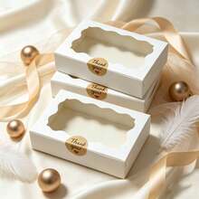 4/8/16/36pcs Square Packaging Boxes, Sturdy Storage Boxes, Suitable For Parties, Birthdays And Holiday Gatherings, Perfect For Party Favors, Holiday Gifts And Decorative Packaging - White - View 5