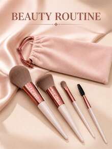 FSJF FIX 18pcs Makeup Brush Set, Includes Eyeshadow Brush, Foundation Brush, BB Cream Brush And Concealer Brush, Soft Multi-Functional Women's Makeup Tool Set, Random Bristle - Multicolor - View 4