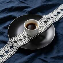 Retro Embroidered Lace Ribbon Tassel Lace Trim, 1.61 Inches Wide. Lace Decorative Technique. Suitable For DIY Embroidered Bed Skirts, Wedding Party Decorations, Jumpsuits, And Craft Decorations | Embossed Design | Decorative Item - Multicolor - View 2