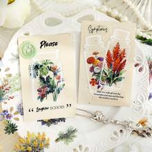 4pcs Set, Aomori Collection Series PET Sticker Book, Beautiful Floral & Plant Patterns, Die-Cut With Adhesive Backing, Waterproof PET Material, Easy To Use & Durable, 20 Unique Designs Per Book, Scrapbooking Collage Background Material, Suitable For Guka, Water Bottles, Notebooks, Photo Albums, Greeting Cards DIY Decoration, Daily Item Decorative Stickers - Aomori Small Collection 4-piece Set - View 9