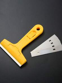 Multifunctional Cleaning Scraper - Wide Edge Design, Suitable For Stoves, Windows And Paint Removal, Perfect For Removing Adhesives And Debris. No Battery Required. This Is A Stove Cleaning Tool. | Ergonomic Design | Manual Operation, Multifunctional Household Cleaning Scraper, Easy To Replace Tile Scraper, Tile Grout Cleaning Knife, Glass Adhesive Removal Tool (Random Packaging Card Color) - A - View 2