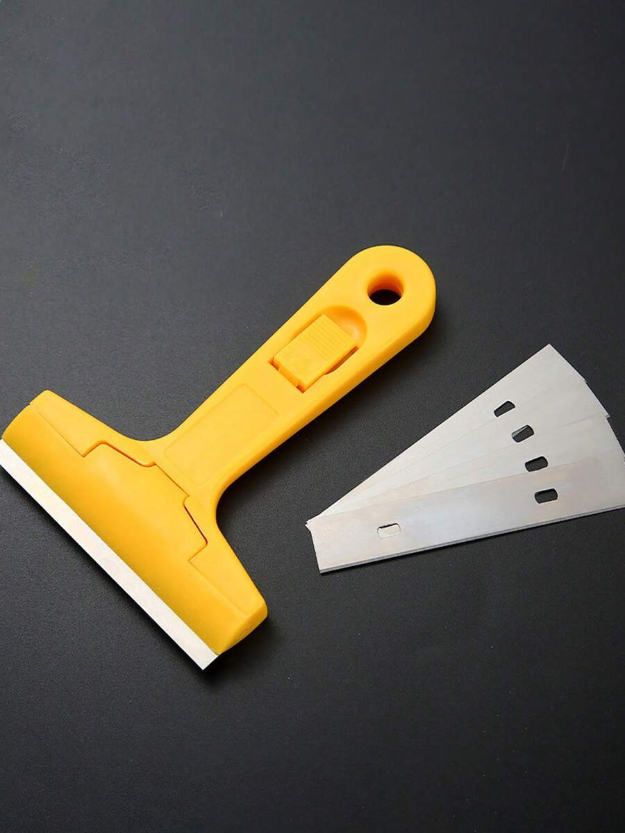 Multifunctional Cleaning Scraper - Wide Edge Design, Suitable For Stoves, Windows And Paint Removal, Perfect For Removing Adhesives And Debris. No Battery Required. This Is A Stove Cleaning Tool. | Ergonomic Design | Manual Operation, Multifunctional Household Cleaning Scraper, Easy To Replace Tile Scraper, Tile Grout Cleaning Knife, Glass Adhesive Removal Tool (Random Packaging Card Color)