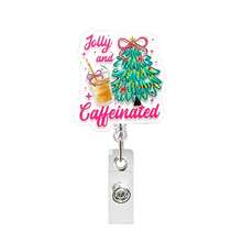 1pc Christmas Santa Claus Coffee & Pink Sauce Retractable Badge Holder Clip, Suitable For ID Cards, Doctor Badges, Nurse Badges, Teacher Name Tags And More - Multicolor - View 6