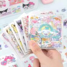 Sanrio PVC Material Sticker Manual Card Luggage Personalized Fashion Stickers, Laptop Car Decoration Stickers, Phone Case Stickers, Black Cat Stickers, Waterproof Stickers, DIY Stickers, Decorative Stickers, Cartoon Stickers, Suitcase Stickers, Notebook Water Bottle Guitar Stickers - Multicolor - View 3