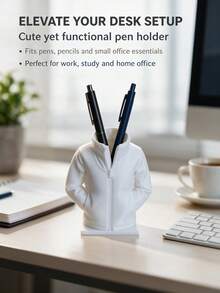 1PC Personalized Jacket Style Pen Holder, Desktop Storage, Desktop Decoration Ornament, Stationery Storage Tool - A - View 1