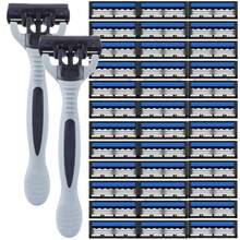 Men's 3-Layer Manual Shaver Set With Anti Slip Handle, Multiple Replacement Blades - Perfect For Trimming Beards And Beards, Men's Grooming Set | Stylish Shaver Design | Durable Shaver Set, Beard Grooming Set - Multicolor - View 13
