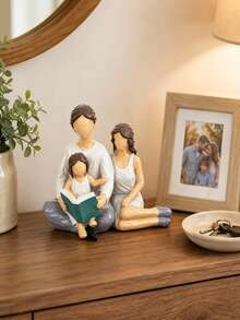 1pc Resin Family Figurine, Faceless Family Sculpture, Warm Home Desktop Decor, Suitable For Living Room, Bookshelf, Desk And Shelf, Modern Family Sculpture Ornament, Housewarming Anniversary Gift For Parents, Mom, Dad And Family Enthusiasts - New - View 11