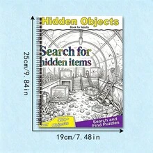 Adult Hidden Object Search Book, Suitable For Adult Puzzle Leisure Activity, 400+ Items To Find, Multiple Styles Available (Pen Not Included) - Single Piece - View 16