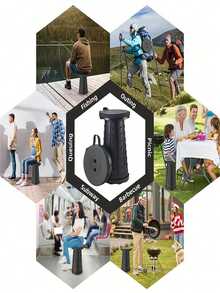 1pc Portable Folding Stool, 400lbs Weight Capacity Telescopic Stool, Adjustable Height Folding Chair, Suitable For Camping, Hiking, Fishing, Kitchen, Indoor/Outdoor Use, Summer Travel And Gift, Multi-Color Portable Seat - Multicolor - View 8