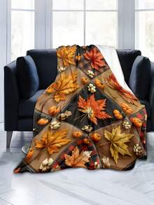 極簡美學花卉印花圖案 戶外露營休閒毯 柔軟舒適 280gsm 刷毛毯 多用途毯適用於沙發、床鋪等，適合居家、野餐、旅行，四季通用，現代風格，聚酯纖維，可機洗 - 彩色 - 查看 4