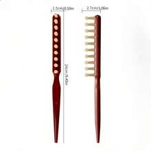 1pc Long Handle Massage Comb, Single Row Wide Tooth Comb, Used For Beauty Styling And Makeup, Can Massage Scalp To Promote Blood Circulation, Keep Scalp Comfortable And Healthy - View 3