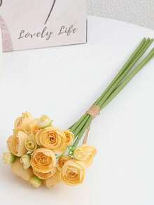 Realistic Artificial Peony Flower Home Indoor Decor Wedding Photography Prop Bouquet - Multicolor - View 7