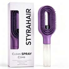 2-In-1 Spray Hair Comb, Built-In Water Spray Function, Suitable For Wet And Dry Hair, Suitable For Women With Curly/Thick Hair, Suitable For Curly, Straight, Wavy Hair, Moisturizing Hair Comb, Curly Hair Comb, Hair Accessory Travel Essential - Multicolor - View 12