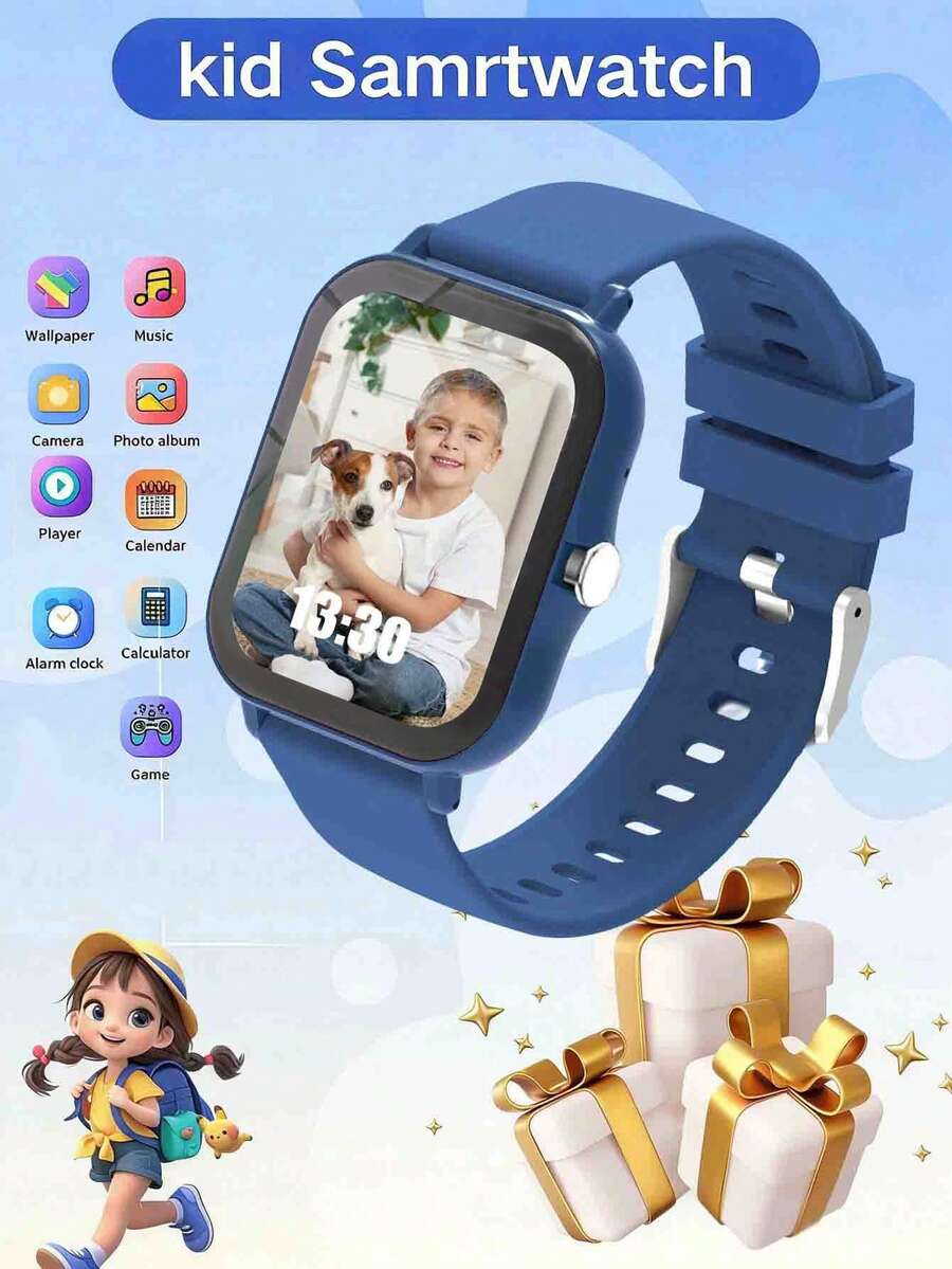 2026 New Fashion Kids Smart Watch, Supports Multiple Languages, Wireless Calling, Message Reminder, Records Children's Activity, Suitable As Birthday Or School Gift
